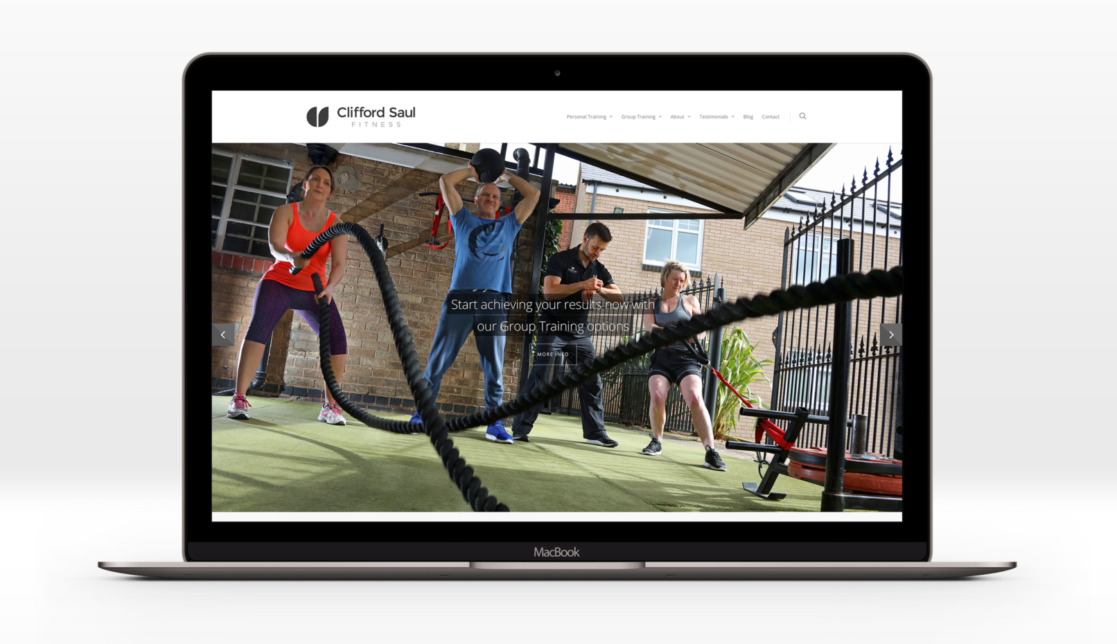 Clifford Saul Fitness website design